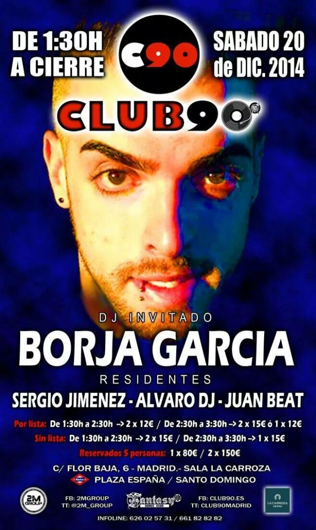 Fiesta en Club 90 con Borja Garcia 20-12-14
