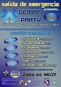 Geminis party en Salida de Emergencia, Zalla